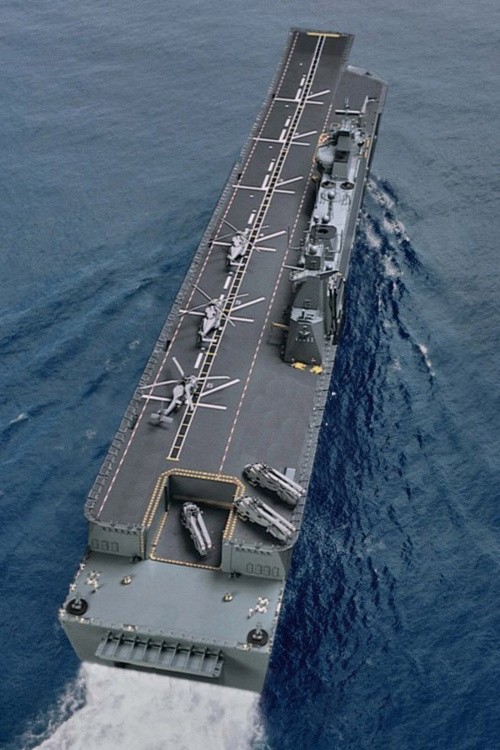 Mô hình thiết kế tàu sân bay trực thăng HMAS Canberra